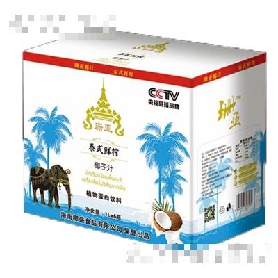 珊亞泰式鮮榨椰子汁1Lx6瓶