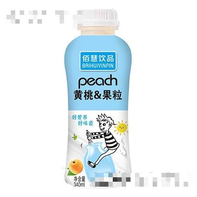 佰慧飲品黃桃果粒乳酸菌340ml