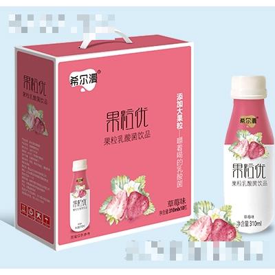希爾漫果粒優(yōu)果粒乳酸菌飲品草莓味310mlx10瓶