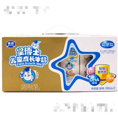 銀橋星博士兒童成長牛奶190mlx12盒