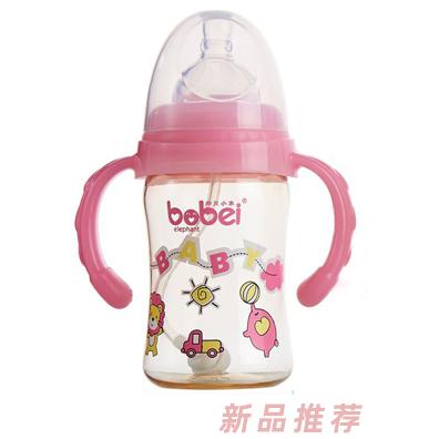 邦貝小象PP奶瓶粉色210ml