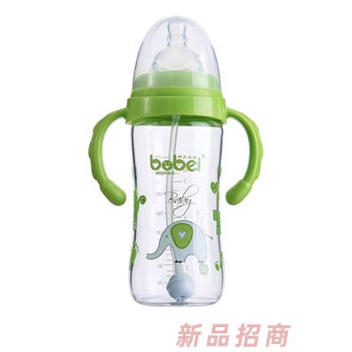 邦貝小象高硼硅玻璃奶瓶