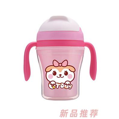 邦貝小象PP雙層保溫水杯粉色