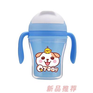 邦貝小象PP雙層保溫水杯藍色