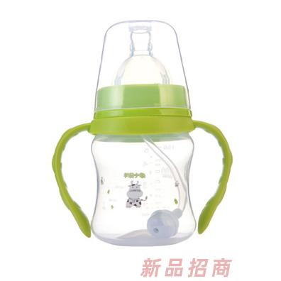 邦貝小象吸管奶瓶綠色