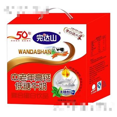 完達(dá)山中老年高鈣低糖牛奶飲品250mlx16盒