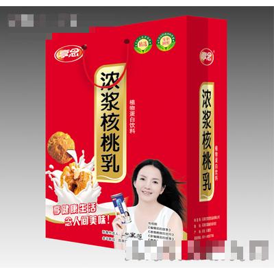 濃漿核桃乳紅底手提袋