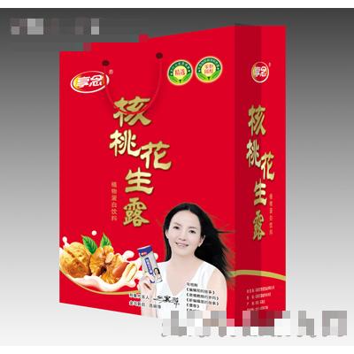 核桃花生露紅底手提袋