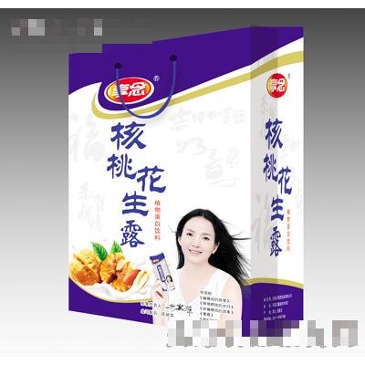 核桃花生露藍底手提袋