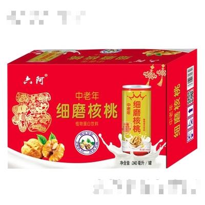 240ml六阿中老年細磨核桃植物蛋白飲料