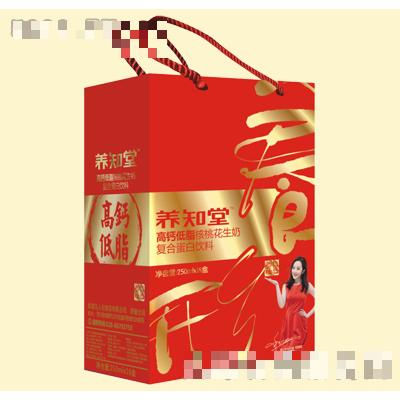 養(yǎng)知堂高鈣低脂核桃花生奶手提禮盒250mlx16盒