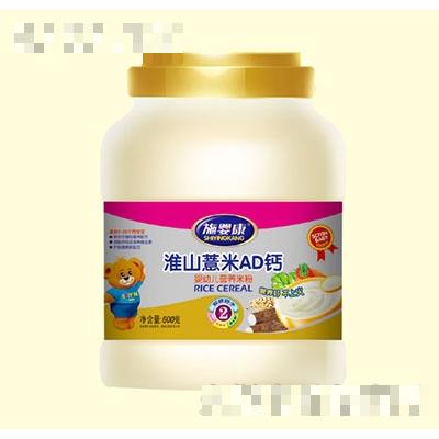 施恩康淮山薏米AD鈣嬰幼兒營養米粉(罐裝)600g