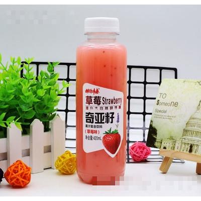 擁抱青春奇亞籽果汁復合飲料草莓味420ml（瓶）