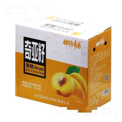 擁抱青春奇亞籽果汁復合飲料黃桃味1.25LX8