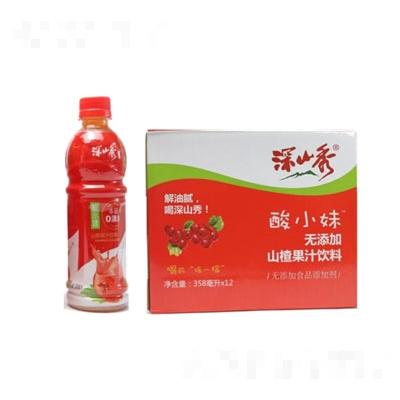 深山秀酸小妹山楂果汁飲料358毫升×12