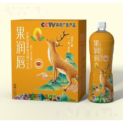 果潤唇芒果百香果復合果汁飲品1.25LX6瓶