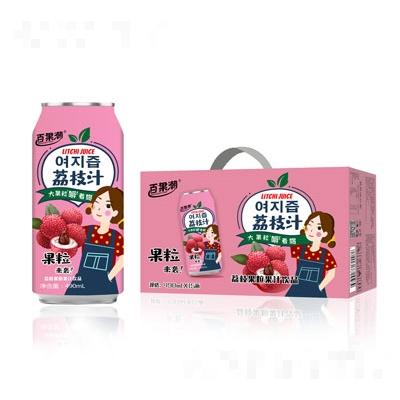 百果潮荔枝果粒果汁飲品490mlX15
