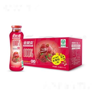 美果來100%酸甜石榴汁1×240ml×10瓶