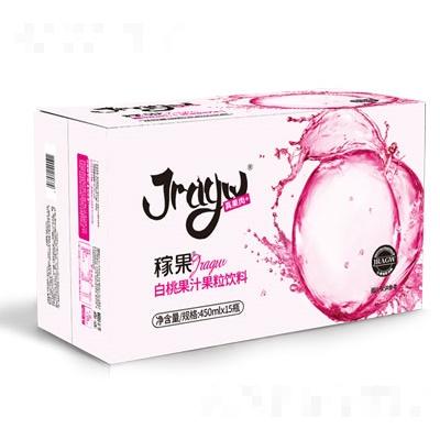 稼果白桃果汁果粒飲料450mlX15