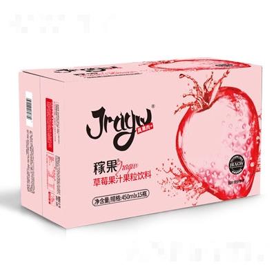 稼果草莓果汁果粒飲料450mlX15