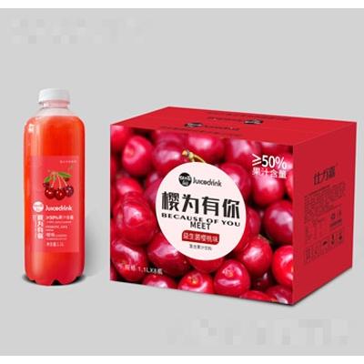 仕力嘉益生菌櫻桃味復(fù)合果汁飲料1.1LX8