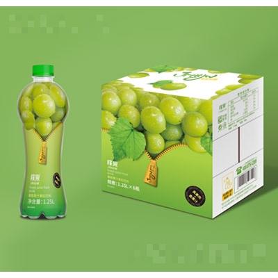 稼果葡萄果汁果粒飲料1.25LX6