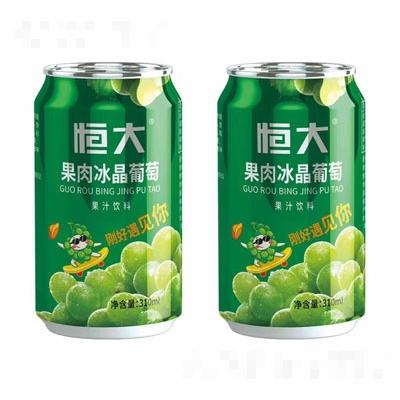恒大果肉冰晶葡萄果汁飲料310ml