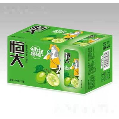恒大葡萄果粒果汁490mlX15