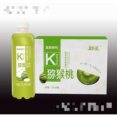 宜泉果蔬汁飲料獼猴桃味1.5L×8瓶