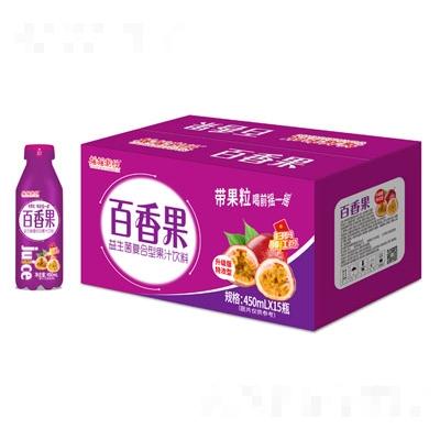搖搖潮飲百香果益生菌復合果汁450mlX15瓶