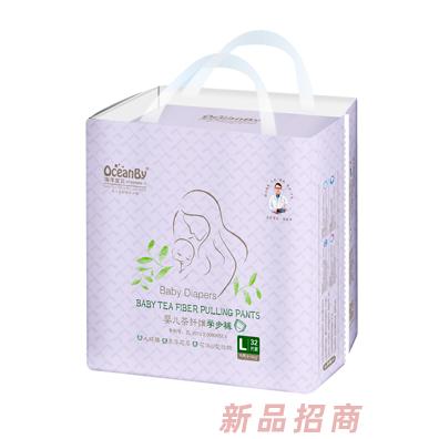 海洋寶貝嬰兒茶纖維學步褲L32片-中包