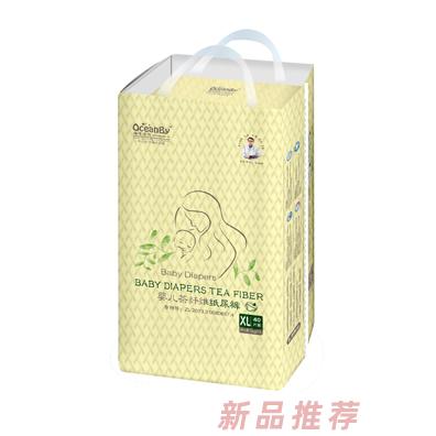 海洋寶貝嬰兒茶纖維紙尿褲XL碼40片-中包