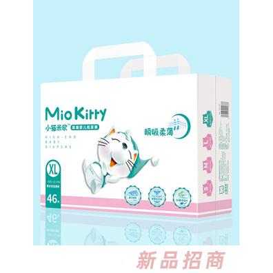 小貓米歐瞬吸柔薄紙尿褲XL碼46片