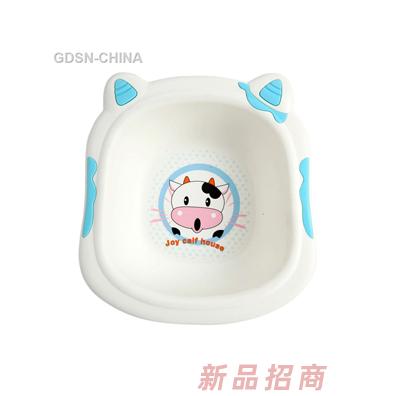 青蛙嘟迪可愛奶牛臉盆藍色（大號）