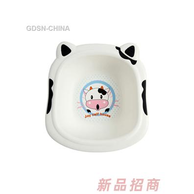 青蛙嘟迪可愛奶牛臉盆黑色（小號）