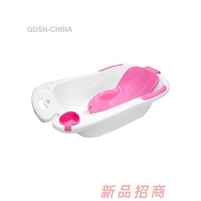 青蛙嘟迪心語舒適躺板浴盆粉白