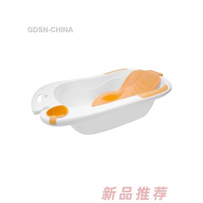 青蛙嘟迪心語舒適躺板浴盆橙白