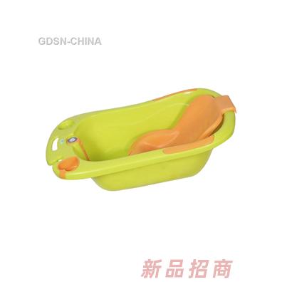 青蛙嘟迪心語測溫浴盆綠橙