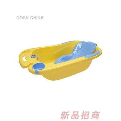 青蛙嘟迪心語測溫浴盆黃藍