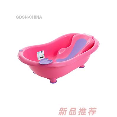 青蛙嘟迪測溫包膠躺板浴盆紫紅