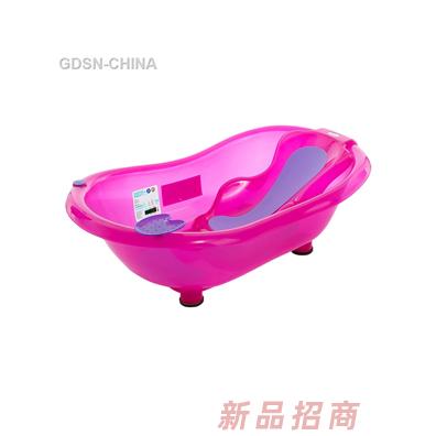 青蛙嘟迪測溫包膠躺板浴盆透明紅