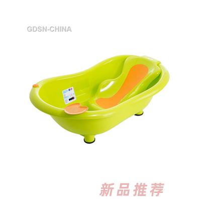 青蛙嘟迪測溫包膠躺板浴盆綠橙