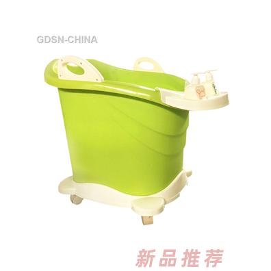 青蛙嘟迪立式滑輪浴桶綠色