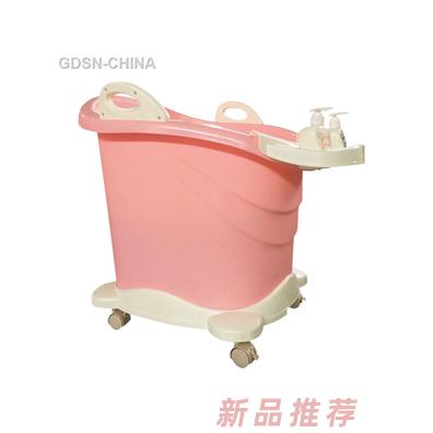青蛙嘟迪立式滑輪浴桶粉色