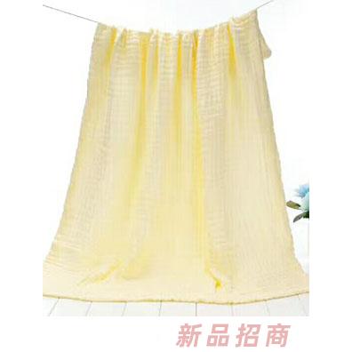 淘貝貓六層紗布泡泡浴巾-黃色