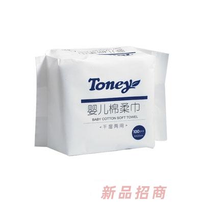 托尼干濕兩用嬰兒綿柔巾100片