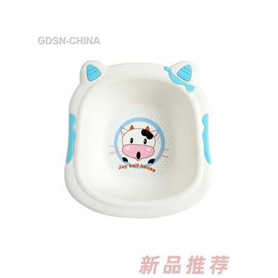 青蛙嘟迪可愛奶牛臉盆藍色（小號）