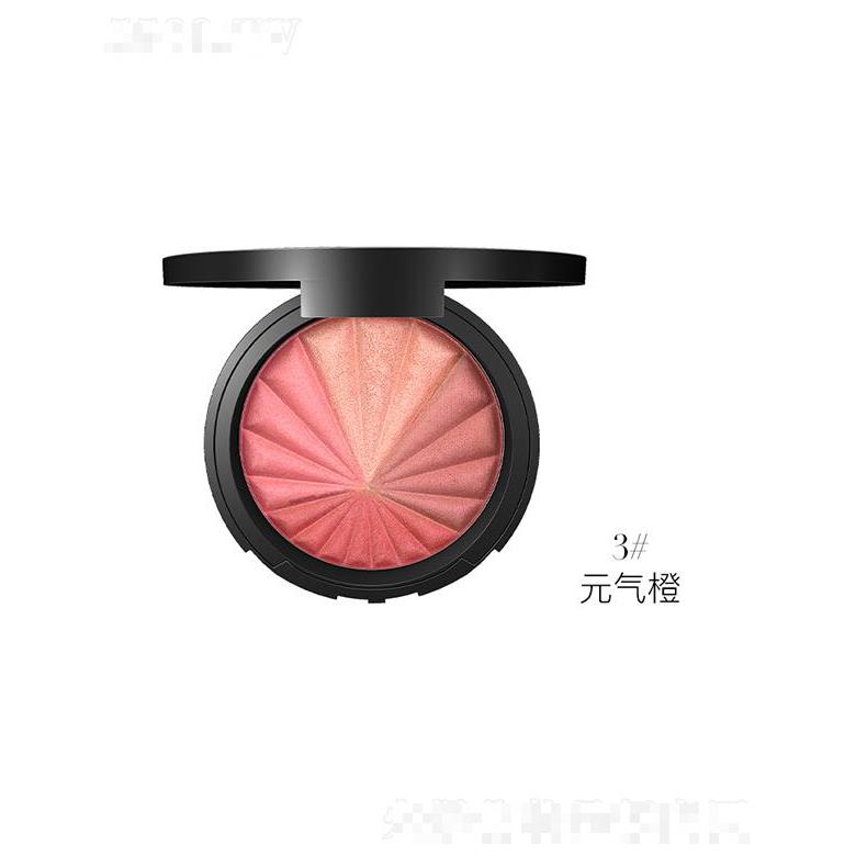 恒莉姿花瓣漸變多用粉盒3#元氣橙 4色漸變 雙頰柔和明亮