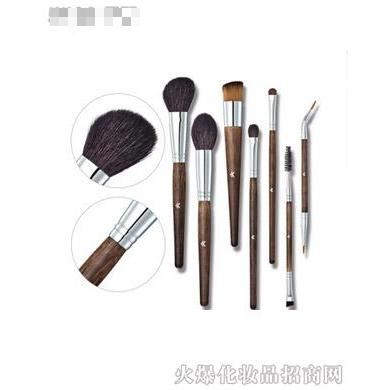 花面貍美妝彩妝高品質(zhì)實木柄-動物毛7支化妝套刷