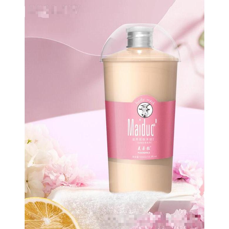 麥朵拉 滋養潤膚奶茶杯沐浴露 留香氨基酸煙酰胺清潔沐浴液